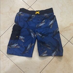 Cat & Jack blue shark print swim shorts (boys)